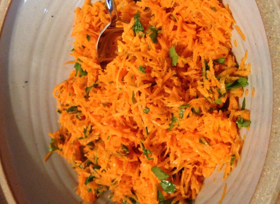 Carrot Salad with Jalapeno and Lime, a wonderful texture and burst of flavour