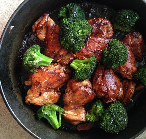 Ayla's One Pan Chicken is simple to make and full of flavour. Sometimes, I toss roasted broccoli into the pan for a complete meal.