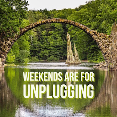 Unplugging: A picturesque bridge of calm water