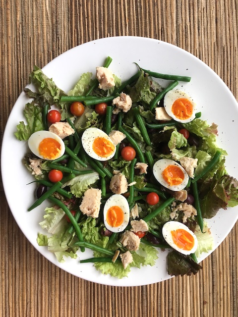 A salad filled with fresh vegetables and clean protein, this simplified version of a salade nicoise makes a great weeknight meal.